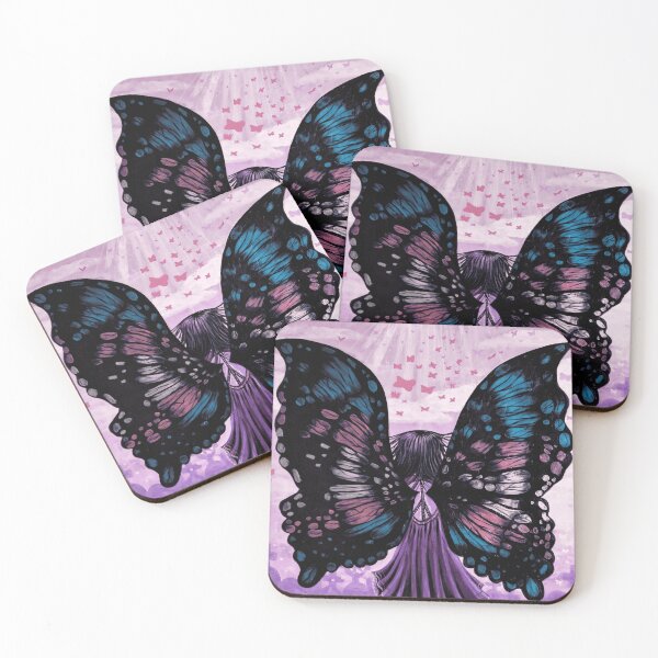 Item preview, Dark Angel Gothic Butterfly Wings Purple Gown Painting designed and sold by GloomWild.