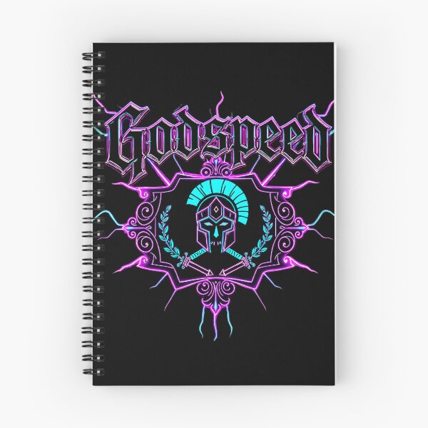 Item preview, Godspeed Neon Spartan Crest – Retro Gothic Emblem designed and sold by bakazel.