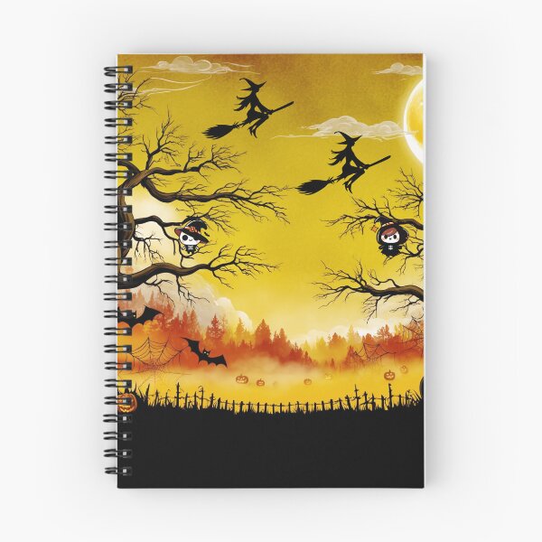 Item preview, Spooky Halloween Night with Flying Witches designed and sold by The Retromotel.