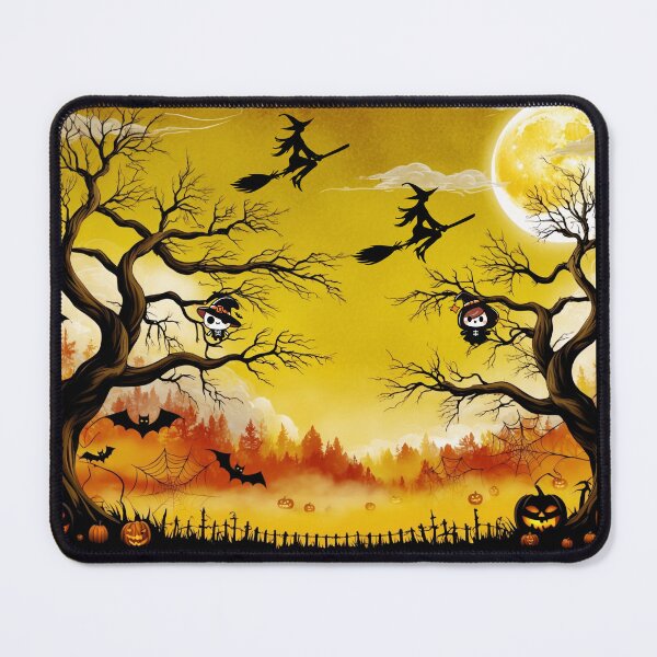 Item preview, Spooky Halloween Night with Flying Witches designed and sold by The Retromotel.