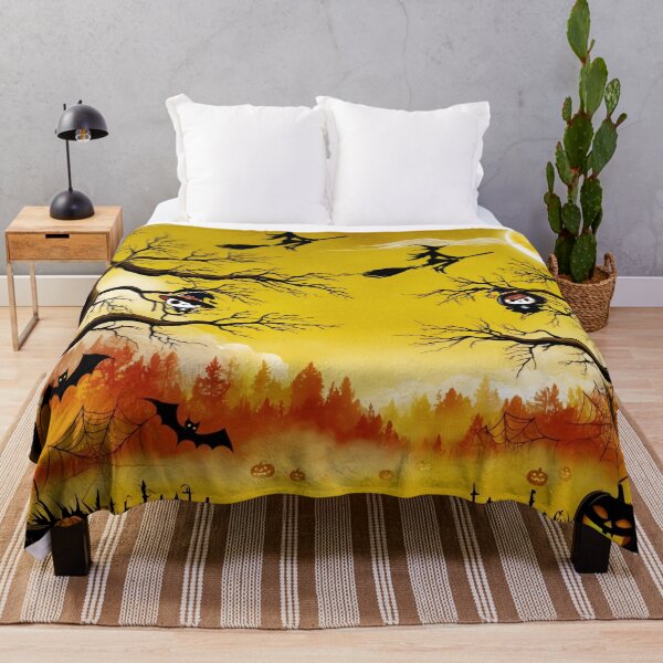 Item preview, Spooky Halloween Night with Flying Witches designed and sold by The Retromotel.