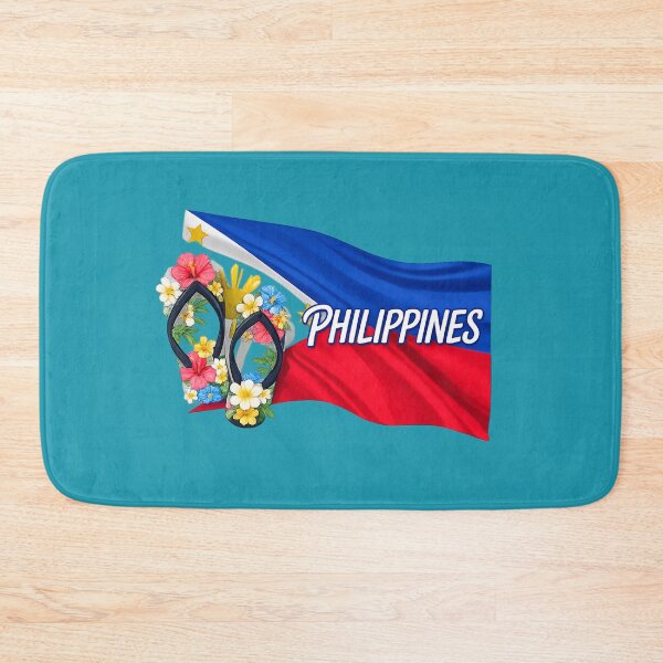 Item preview, Philippines Flag Floral Flip Flops - Pinoy Pride designed and sold by FlipFlopTeesCo.