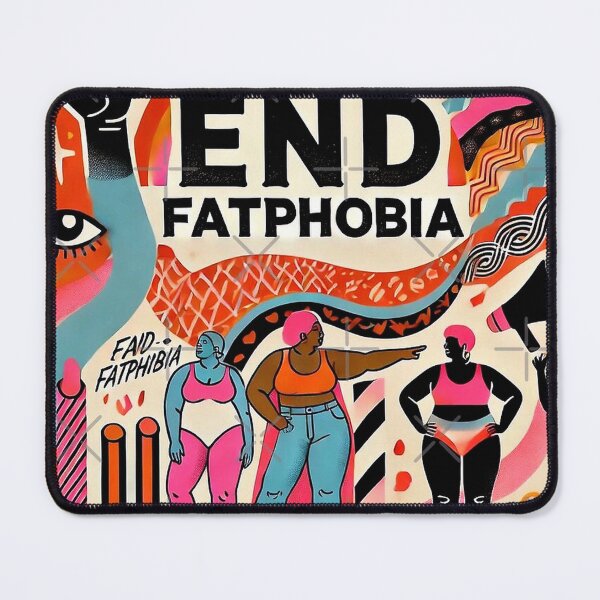Item preview, End Fatphobia Body Positive Art designed and sold by Mas que un número.