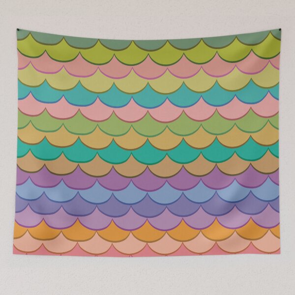 Item preview, Rainbow Mermaid Scales Pastel Fish Skin designed and sold by Karin Taylor.