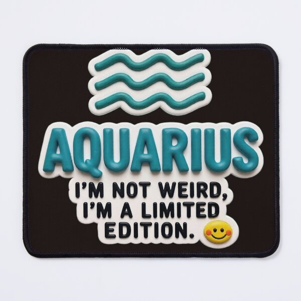 Item preview, aquarius I'm not weird colorful typographic funny zodiac design designed and sold by SmashingDeals.