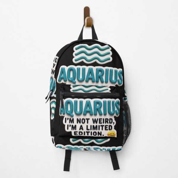 Item preview, aquarius I'm not weird colorful typographic funny zodiac design designed and sold by SmashingDeals.
