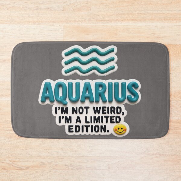 Item preview, aquarius I'm not weird colorful typographic funny zodiac design designed and sold by SmashingDeals.