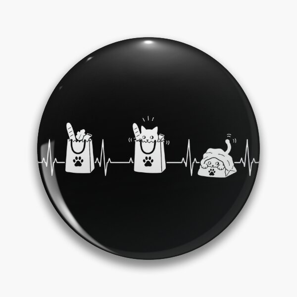 Item preview, ❤️ HEARTBEAT COLLECITON ❤️ - Heartbeat Cat - Interrupted by Grocery Bag Trap - for darker backgrounds designed and sold by WheelieGdArt.
