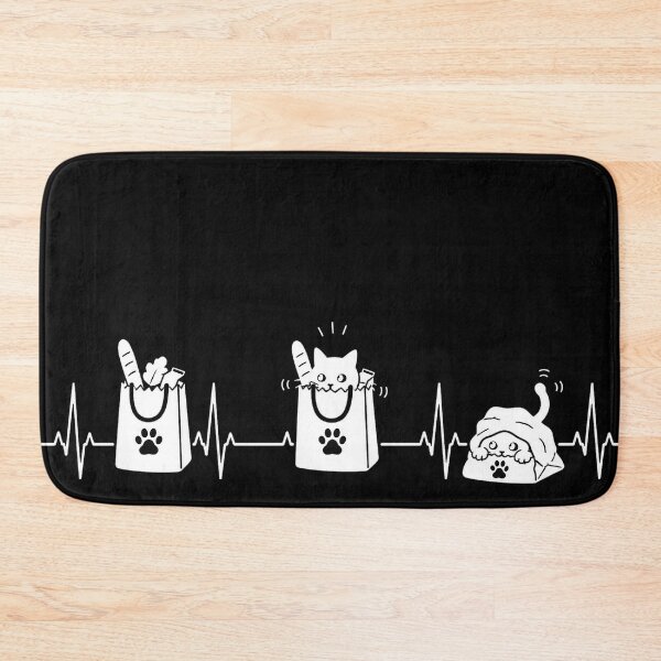 Item preview, ❤️ HEARTBEAT COLLECITON ❤️ - Heartbeat Cat - Interrupted by Grocery Bag Trap - for darker backgrounds designed and sold by WheelieGdArt.