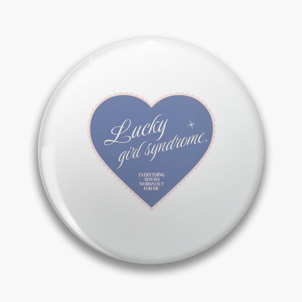 Item preview, Dark Blue Lucky Girl Syndrome Heart Vintage Retro designed and sold by byhannahbee.