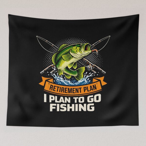 Item preview, Retirement Plan Hunting and Fishing - Funny Outdoor Sports Art designed and sold by BendyBeasts.