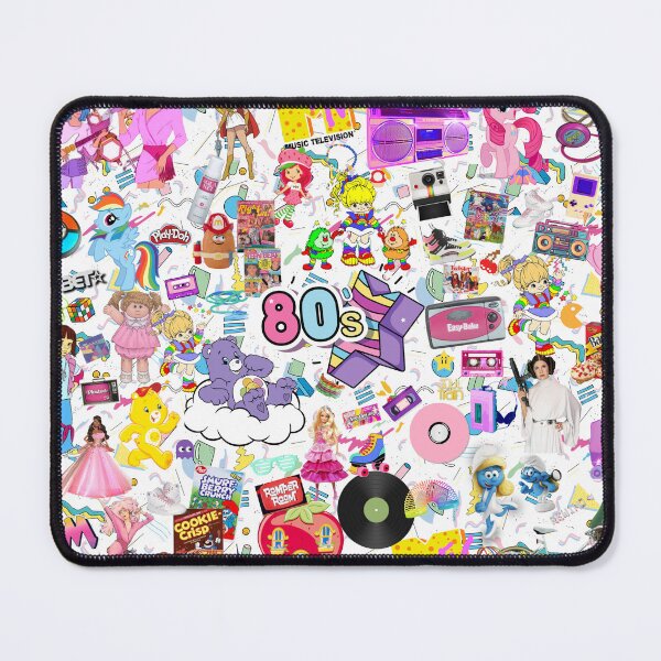 Item preview, 80s Nostalgia | Retro 1980s Pop Culture Collage Toys Cartoons Neon designed and sold by ICANTWithoutCOFFEE.