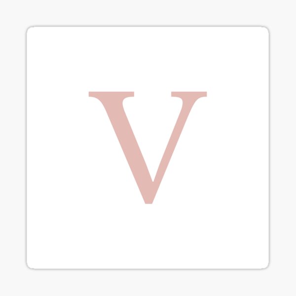 Artikel-Vorschau von Weiß Basic Rose Gold Monogramm V, designt und verkauft von rewstudio.