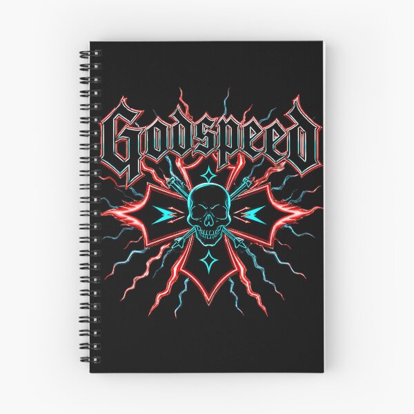 Item preview, Godspeed Neon Skull Cross – Gothic Electric Emblem designed and sold by bakazel.