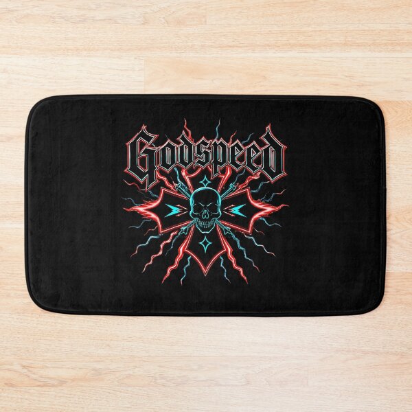Item preview, Godspeed Neon Skull Cross – Gothic Electric Emblem designed and sold by bakazel.