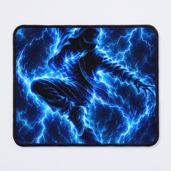 Item preview, Electric Storm Dancer ’Blue Lightning Urban Energy Art designed and sold by aminz4.