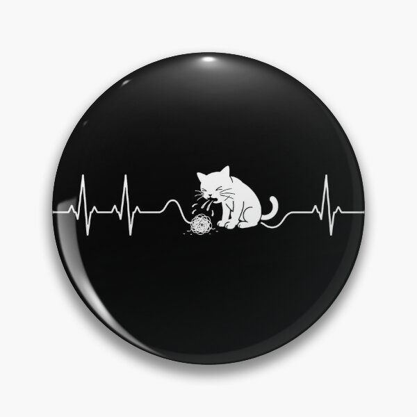 Item preview, ❤️ HEARTBEAT COLLECITON ❤️ - Heartbeat Cat - Interrupted by Hairball - for darker backgrounds designed and sold by WheelieGdArt.