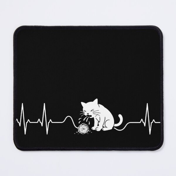 Item preview, ❤️ HEARTBEAT COLLECITON ❤️ - Heartbeat Cat - Interrupted by Hairball - for darker backgrounds designed and sold by WheelieGdArt.