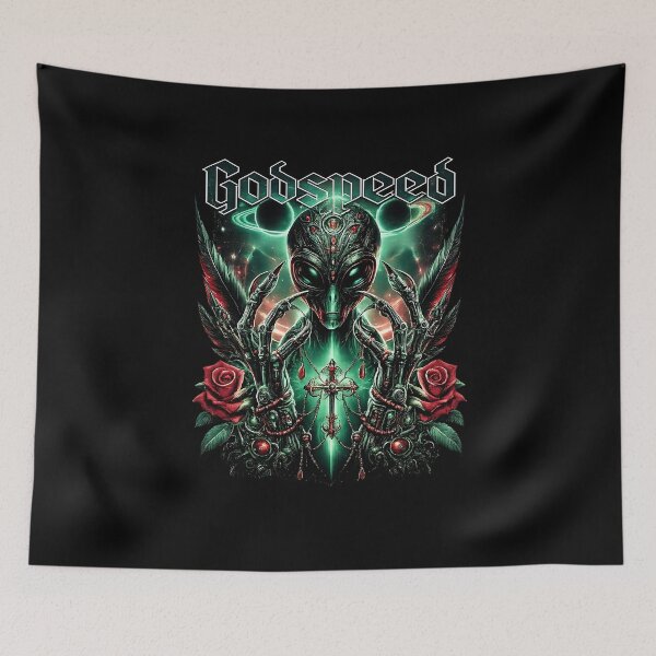 Item preview, Godspeed Cosmic Reaper – Dark Sci-Fi Gothic Art designed and sold by bakazel.