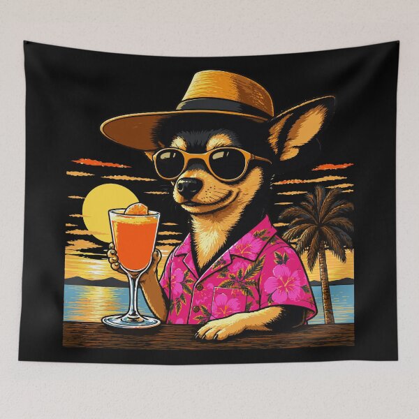 Item preview, Tropical Chihuahua Cocktail Vacation designed and sold by ClubVacay.