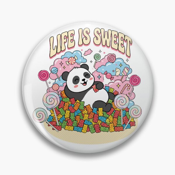 Item preview, Life Is Sweet Panda Candy Kawaii Cute Retro designed and sold by yuki-hana.