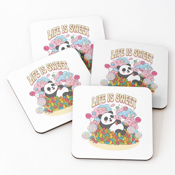 Item preview, Life Is Sweet Panda Candy Kawaii Cute Retro designed and sold by yuki-hana.