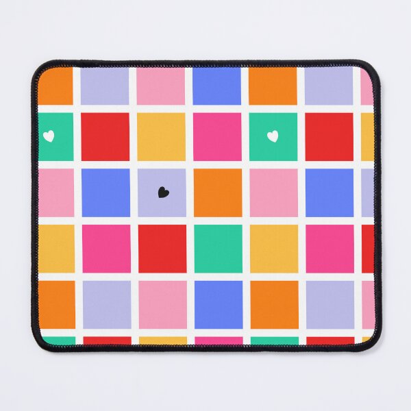 Item preview, Rainbow Checkerboard Hearts Pattern designed and sold by Patterns & Love .