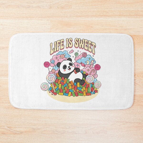 Item preview, Life Is Sweet Panda Candy Kawaii Cute Retro designed and sold by yuki-hana.