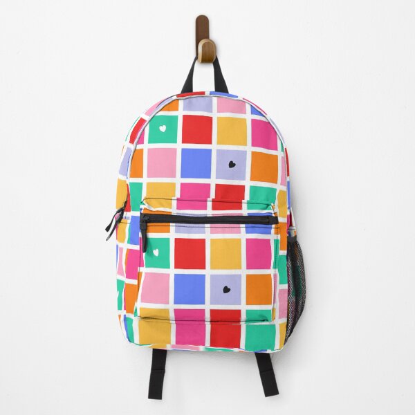 Item preview, Rainbow Checkerboard Hearts Pattern designed and sold by Patterns & Love .