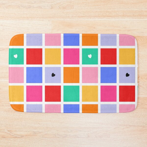 Item preview, Rainbow Checkerboard Hearts Pattern designed and sold by Patterns & Love .