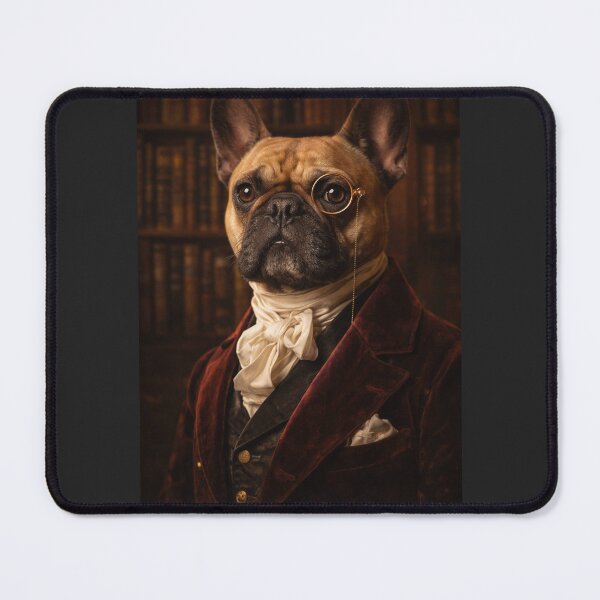 Item preview, French Bulldog Royal Portrait - The Scholar | Vintage Oil Painting Dog Art | Pet Gift designed and sold by TheOdetteEdit.