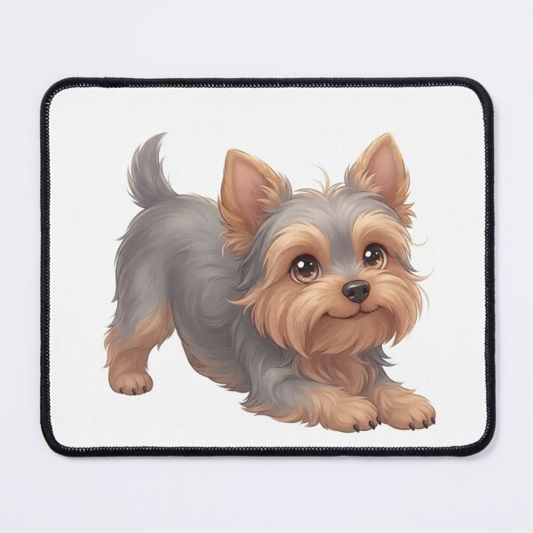 Item preview, Playful Yorkshire Terrier (Yorkie) Bowing Puppy Illustration designed and sold by Stickivo.