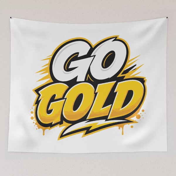 Item preview, GO GOLD for CAMP COLOR WARS designed and sold by KUSTOM CAMP CREATIVES.