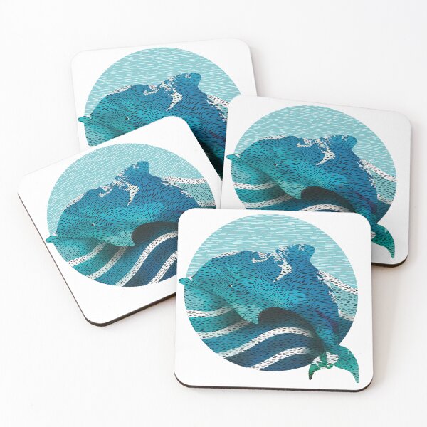Item preview, Blue Bottlenose Dolphin Ocean Waves designed and sold by Karin Taylor.