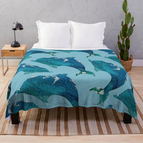 Item preview, Blue Bottlenose Dolphin Ocean Waves designed and sold by Karin Taylor.
