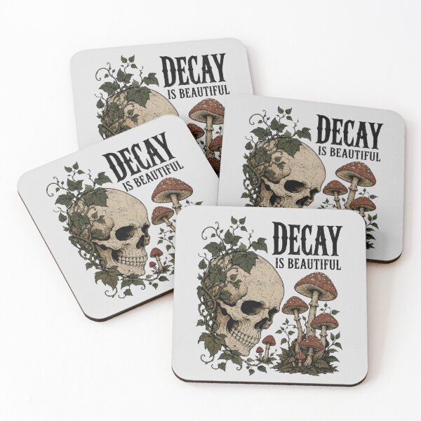 Item preview, Deep Dark Skull and Mushrooms in Witchy Forest designed and sold by FreshVibe Prints.