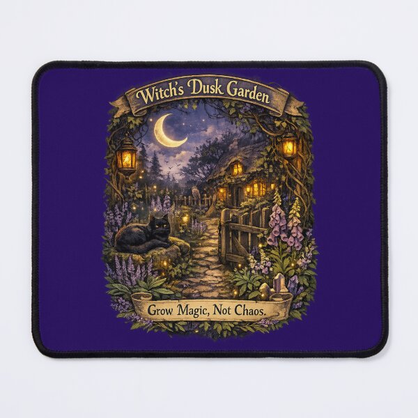 Item preview, Witch’s Dusk Garden – Grow Magic, Not Chaos Cottagecore Shirt designed and sold by Shadowframe Studios.