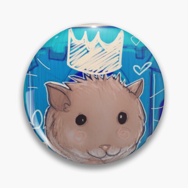 Item preview, Cute Hamster King with Crown and Blue Castle Illustration designed and sold by GloomWild.