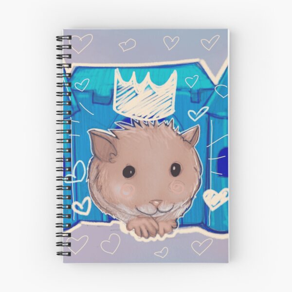 Item preview, Cute Hamster King with Crown and Blue Castle Illustration designed and sold by GloomWild.
