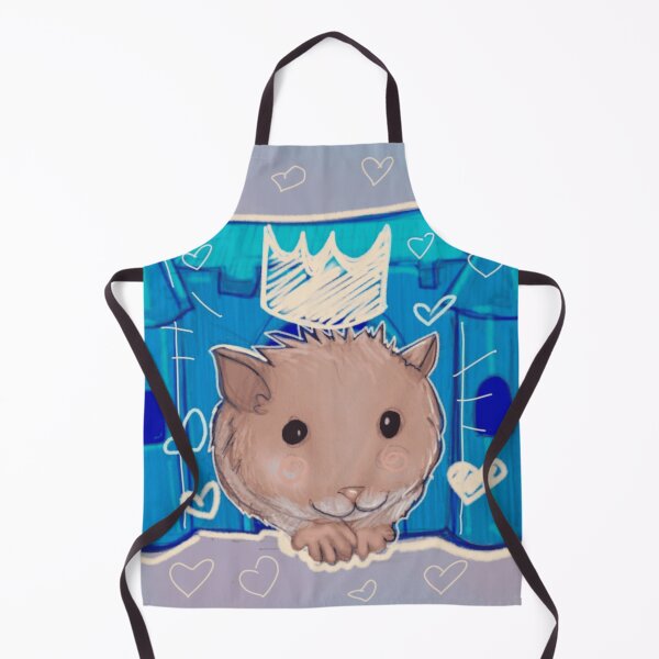 Item preview, Cute Hamster King with Crown and Blue Castle Illustration designed and sold by GloomWild.