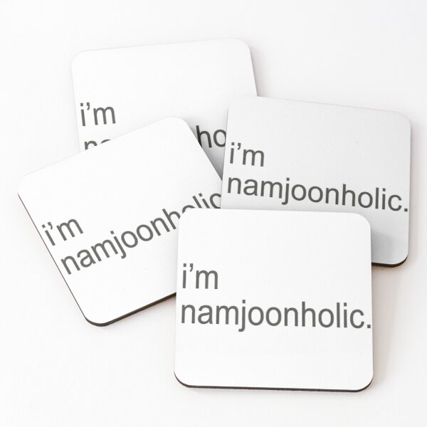 Item preview, I'm Namjoonholic Quote - Black Text Sticker  designed and sold by RodyKpopshop.