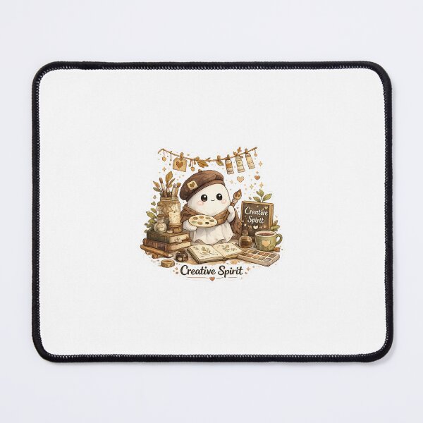 Item preview, Creative Spirit II — Cute Artist Ghost Painting Sticker designed and sold by TrazosInk.