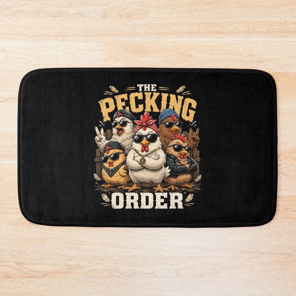 Item preview, The Pecking Order – Funny Chicken Gang | Cute Farm Animal Attitude designed and sold by RJACreative.