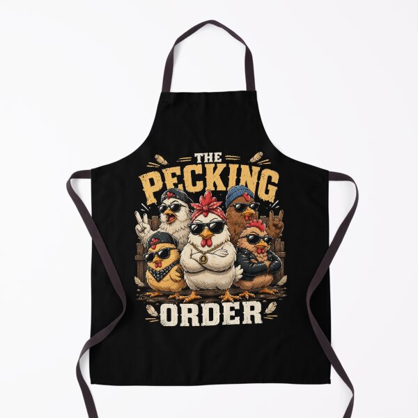 Item preview, The Pecking Order – Funny Chicken Gang | Cute Farm Animal Attitude designed and sold by RJACreative.