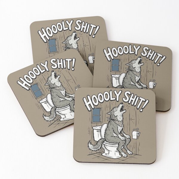 Item preview, Howling Wolf On Toilet Hoooly Shit designed and sold by Gkinoki.