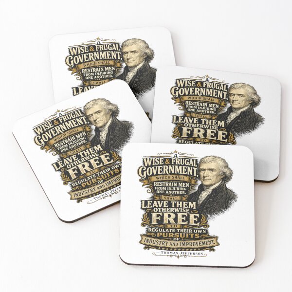 Item preview, Thomas Jefferson Wise and Frugal Government Quote Design designed and sold by extrisiceye.