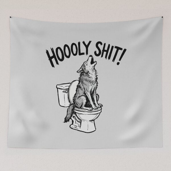Item preview, Howling Wolf On Toilet Hoooly Shit  designed and sold by Gkinoki.