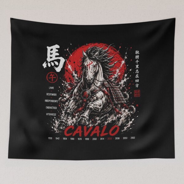 Item preview, Chinese Zodiac Horse Samurai Warrior | Japanese Streetwear Art designed and sold by kzadoxico.