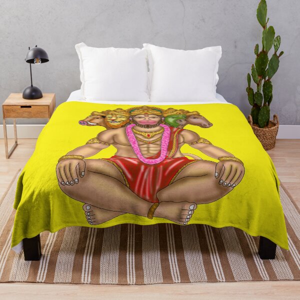Item preview, Panchmukhi Hanuman Artwork | Divine Five-Faced Hanuman Digital Painting designed and sold by Harshit_Digital_Arts.
