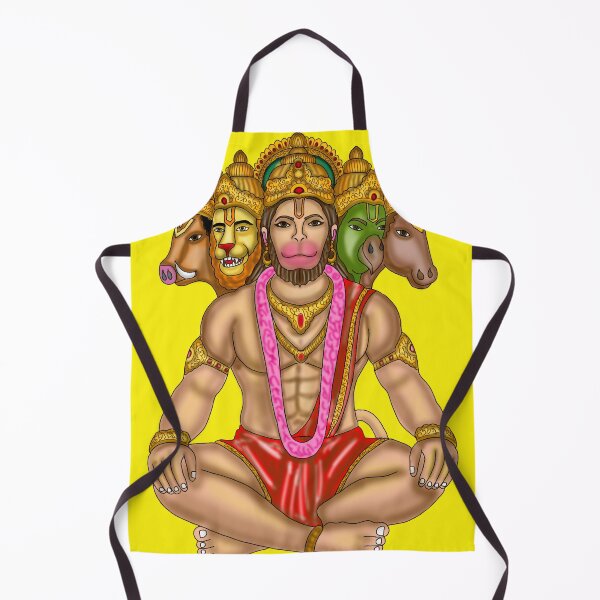 Item preview, Panchmukhi Hanuman Artwork | Divine Five-Faced Hanuman Digital Painting designed and sold by Harshit_Digital_Arts.